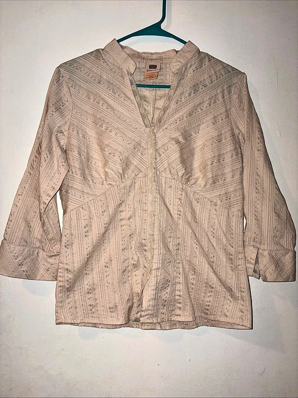 Faded Glory Textured Tunic in beige Size Small